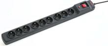 Pikendusjuhe Armac M9, 9 pistikut, 2.5 m, must