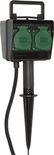 Aiapikendusjuhe Brennenstuhl 1154450, 4 pistikupesa, 10 m, IP44, must/roheline
