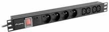 Pikendusjuhe Lanberg PDU-04E04I-0200-IEC-BK, 8 pistikut, 2 m, must