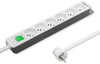 Pikendusjuhe Qoltec 50292, 6 pistikupesa, 1.8 m, valge-hall