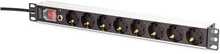 Pikendusjuhe Digitus DN-95436, 8 pistikut, 4000 W, 2 m, must