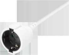 Pikendusjuhe Deltaco GT-0901, 1 pistikupesa, 5 m, valge