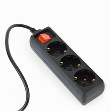 Pikendusjuhe Gembird EG-PSU3-01, 3 pistikupesa, 0,6 m, must