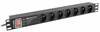Pikendusjuhe Lanberg PDU-PRO-07E-0200-BK, 7 pistikupesa, 2 m, must