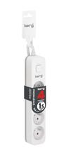 Pikendusjuhe Kerg M02391, 4 pistikupesa, 1,5 m, 10 A, lülitiga