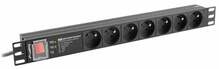 Pikendusjuhe Lanberg PDU-PRO-07E-0200-BK, 7 pistikupesa, 2 m, must