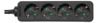 Pikendusjuhe Deltaco GT-0422, 5 m, must