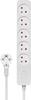 Pikendusjuhe Savio LZ-09, 5 pistikut, 3 m, valge