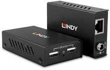 Lindy 43408, 2 Port USB 2.0 Cat. 6 Extender, 100 m, must