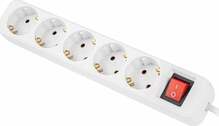 Pikendusjuhe Lanberg PS1-05F-0150-W, 5 pistikut, 1.5 m, valge