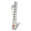 Pikendusjuhe Acar S8, 8 pistikut, 3 m, hall