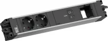 Pikendusjuhe Bachmann STEP ALU, 2x Schuko, 1x USB-C 100W, 1x Custom Module