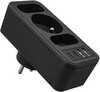 Pistikupesa jagaja Maclean MCE248 F/B, 3 pistikupesa, 4 USB (2xUSB A, 2xUSB C PD 20W), 1x16A + 2x6A