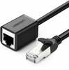 Võrgukaabli pikendus UGREEN NW112 11279, Ethernet RJ45 Cat 6, 1 m, must