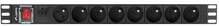 Pikendusjuhe Lanberg PDU-PRO-07F-0200-BK, 7 pistikut, 2 m, must