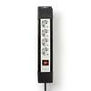 Pikendusjuhe Nedis EXSO430F1PRO, 4 pistikut, 3 m, 3680 W, 16 A