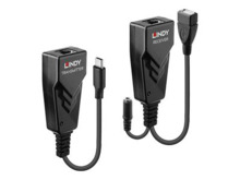 Laiendaja Lindy 43390, USB 2.0 Type C Cat.6, 100 m, must