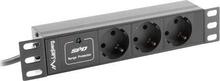 Pikendusjuhe Lanberg PDU-03F-0200-IEC-BK, 3 pistikut, 2 m, must