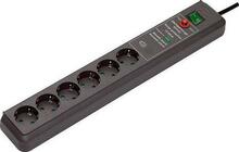Pikendusjuhe Brennenstuhl Secure-Tec 1159541376, 6 pistikut, 3 m