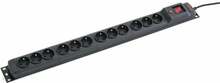 Pikendusjuhe Armac Multi M12/16A, 12 pistikupesa, 1.5 m, must