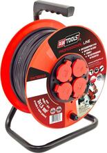 Pikendusjuhe rullil AW-TOOLS AW70221, 30 m, 3x1,5 mm, 16A, 3680W, IP44