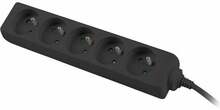 Pikendusjuhe Lanberg PS0-05E-0300-BK, 5 pistikupesa, 3 m, must