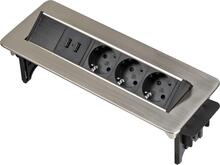 Pikendusjuhe Brennenstuhl Indesk Power, 3 pistikut + 2 USB, 2 m