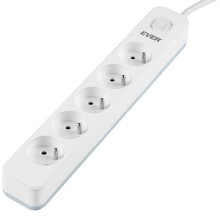 Pikendusjuhe liigpingekaitsega Ever Protect 5PL T/LZ12-PRO030/0000, 3 m, valge