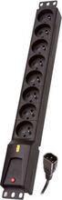 Pikendusjuhe Lestar LZRM 810 BW, 8 pistikut, 1.5 m, must