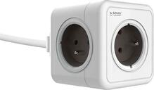 Pikendusjuhe Savio PowerCube PC-03, 5 pistikut, 3 m, valge