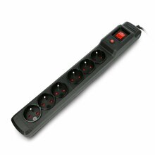 Pikendusjuhe Armac Multi M6, 6 pistikut, 5 m, must