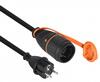 Pikendusjuhe Electraline 01743, 1 pistikupesa, 10 m, must, IP44