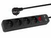 Pikendusjuhe Blow PR-470WSP/USB, 4 pistikut, 3 m, must, USB, maandusega, lülitiga