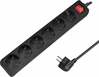 Pikendusjuhe Logilink LPS202B, 6 pistikut, 1.4 m, must