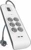 Pikendusjuhe Belkin BSV604ca2m, 6 pistikut, 2 m, valge