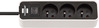 Pikendusjuhe Brennenstuhl Ecolor 3GN, 3 pistikut, 3 m, must/valge