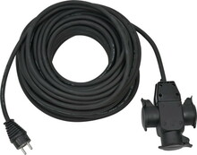 Pikendusjuhe Brennenstuhl 1167820301, 25 m, 3 pistikut, H07RN-F3G1,5, must, IP44