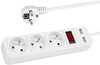 Pikendusjuhe Blow PR-370WSP/USB, 3 pistikut + USB, 1.5 m, valge