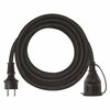 Pikendusjuhe Emos, 1 pistikupesa, 5 m, must, IP44