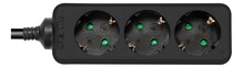Pikendusjuhe DELTACO GT-0322, 5 m, must, laste kaitsega