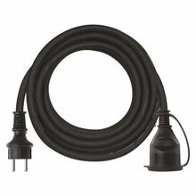 Pikendusjuhe Emos, 1 pistikupesa, 5 m, must, IP44