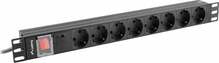 Pikendusjuhe Lanberg PDU-08F-0200-BK, 8 pistikut, 2 m, must