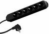 Pikendusjuhe Bachmann SMART, 6 pistikut, 5 m, must