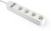 Pikendusjuhe Gembird TSL-PS-S4U-01-W, 4 pistikupesa, 2 USB, 1.5 m, valge