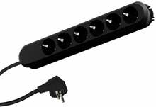 Pikendusjuhe Bachmann SMART, 6 pistikut, 5 m, must