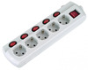 Pikendusjuhe Electraline 62502, 5 pistikut, 1.5 m