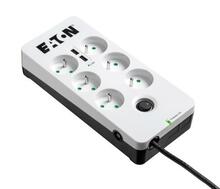 Pikendusjuhe Eaton PB6UF, 6 pistikut, 2500 W, must/valge