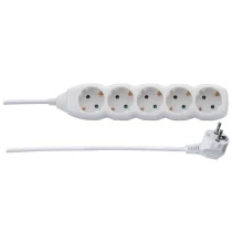 Pikendusjuhe Emos P0521, 5 pesa, 1,5 m, valge