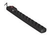 Pikendusjuhe Activejet ACJ COMBO 9GN, 9 pistikut, 3 m, must