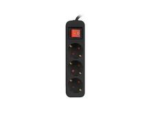 Pikendusjuhe Lanberg PS1-03F-0150-B, 3 pistikut, 1.5 m, must